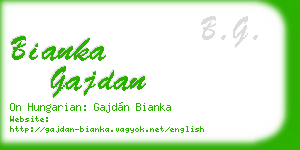 bianka gajdan business card