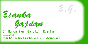 bianka gajdan business card